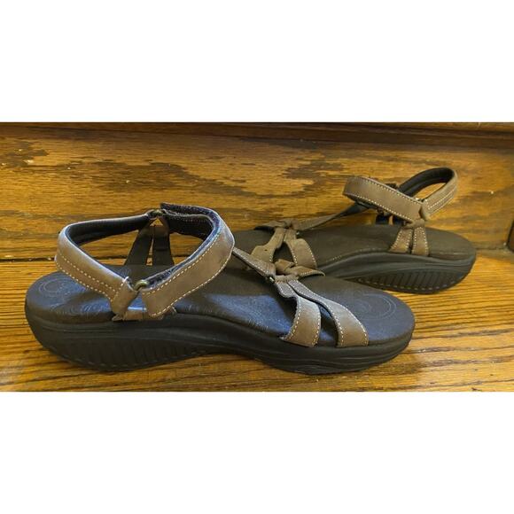 Skechers Shape Ups Dash Ankle Strap Comfort Sandals Women 8.5 Brown #12290 - Picture 6 of 10